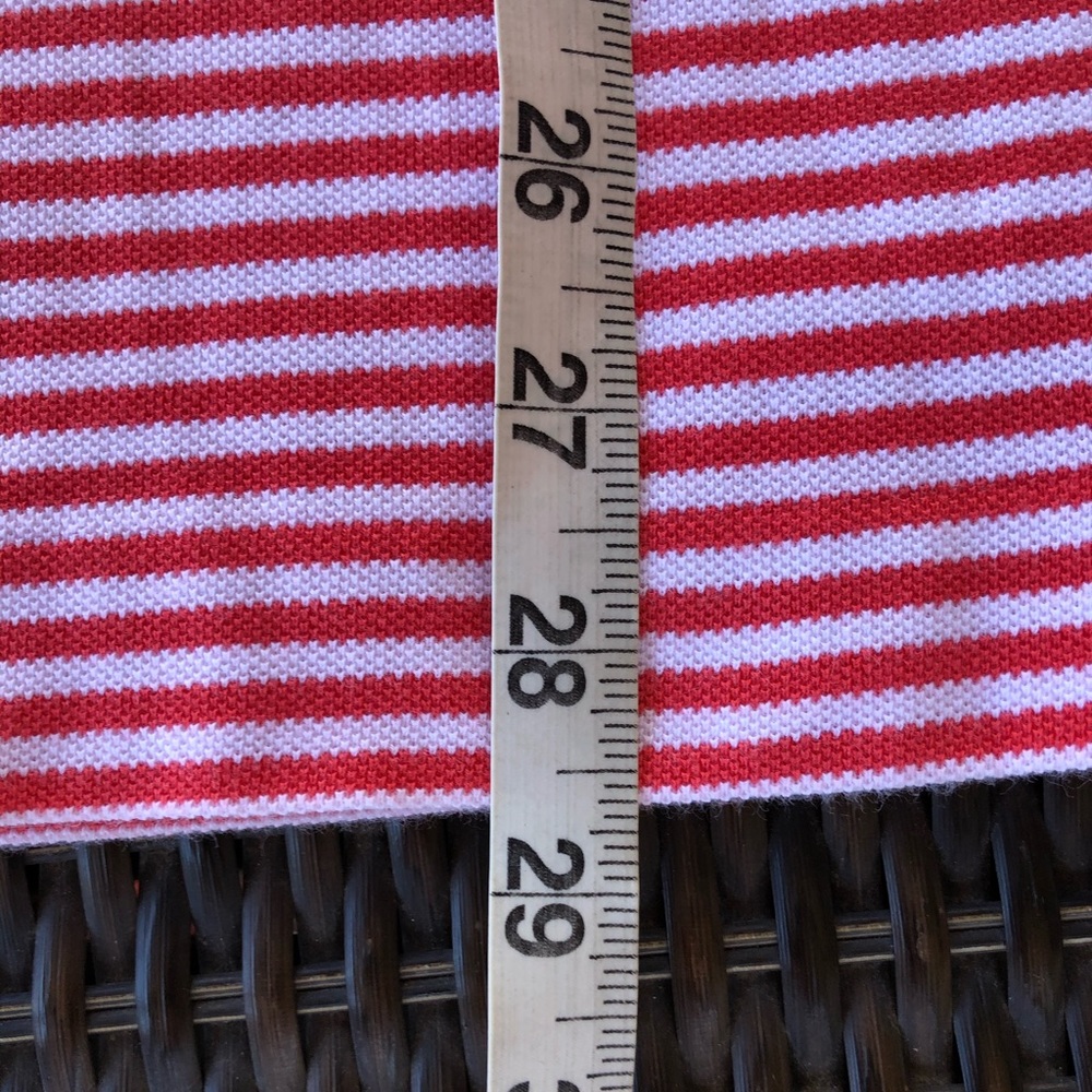 LACOSTE Men’s Coral & White Micro-Stripe Cotton Pique Knit Shirt - Size EU6/US L - Picture 11 of 12